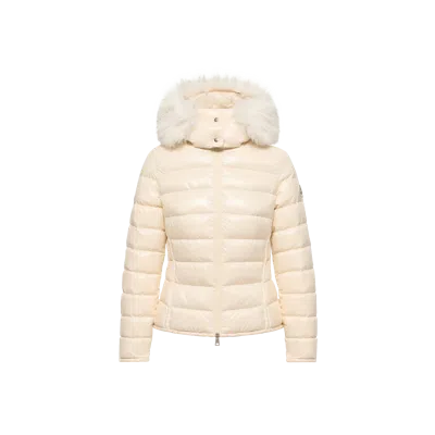 Moncler Badyeffe Hooded Short Down Jacket In White