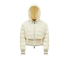Moncler Jeypore Embroidered Hooded Short Down Jacket White In Blanc