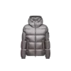 Moncler Couyere Short Down Jacket With Hood In Silver