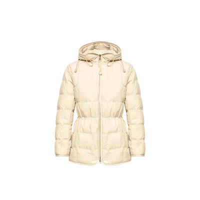 Moncler Cygnet Hooded Short Down Jacket, Women, White, Size: 5