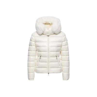 Moncler Doudoune Courte À Capuche En Matière Synthétique Badyf In White