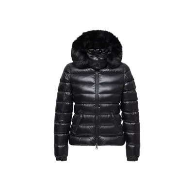 Moncler Badyf Faux Fur-trimmed Hooded Short Down Jacket Black