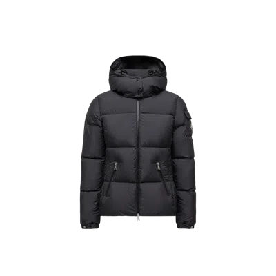 Moncler Fourmines Hooded Short Down Jacket Black