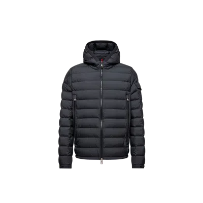 Moncler Doudoune Courte À Capuche Galion In Black