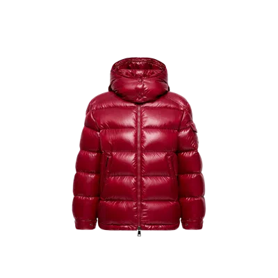 MONCLER MAIRE HOODED SHORT DOWN JACKET, WOMEN, RED, SIZE: 1