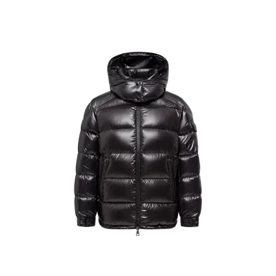 Moncler Maire Hooded Short Down Jacket, Women, Black, Size: 6