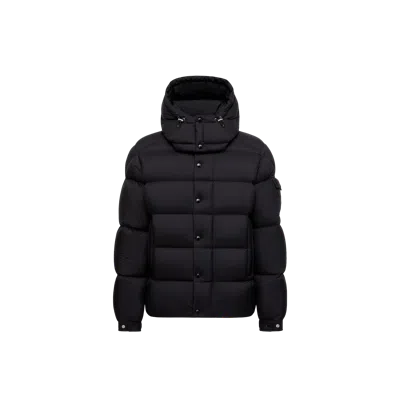 Moncler Maya 70 Hooded Short Down Jacket, Men, Black, Size: 8