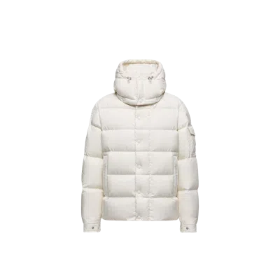 Moncler Maya Hooded Short Down Jacket, Women, White, Size: 5