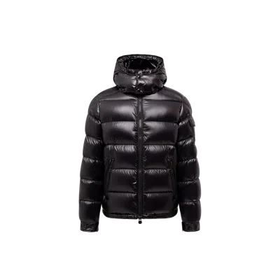 MONCLER MONCLER MAYA HOODED SHORT DOWN JACKET, MEN, BLACK, SIZE: 0