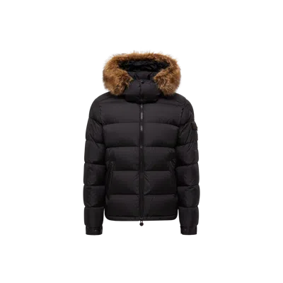 Moncler Mayaf Hooded Short Down Jacket, Men, Black, Size: 8