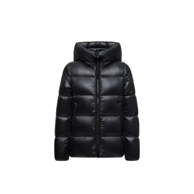 Moncler Serittes Hooded Short Down Jacket In Black