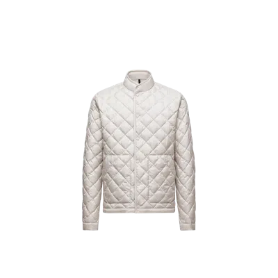 Moncler Doudoune Courte À Matelassage En Losanges Oise In White