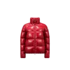 Moncler Glossy Red 'maire' Down Jacket With Hood In Red