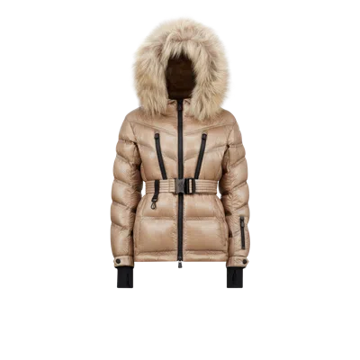 Moncler Bernis Down Ski Jacket Beige