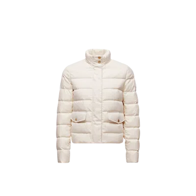 Moncler Bessettes Short Down Jacket, Women, White, Size: 00