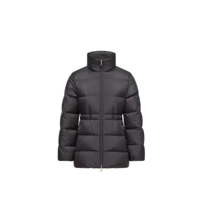 Moncler Brossette Short Down Jacket, Women, Black, Size: 5 In Blue