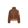 Moncler Coligny Faux Shearling Down Jacket In Brown