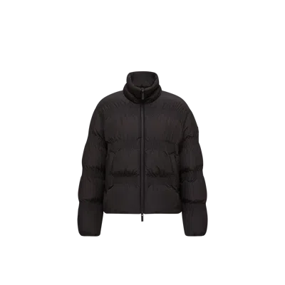 MONCLER RAVIGNAN GATHER-QUILTED SHORT DOWN JACKET, WOMEN, BLACK, SIZE: 4