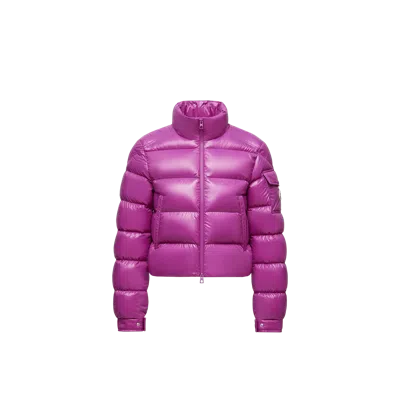 Moncler Petra Nylon Short Down Jacket In Purple