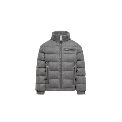 Moncler Kids' Doudoune Courte Quade En Laine, Garçons, Gris, Taille: 4a In Black