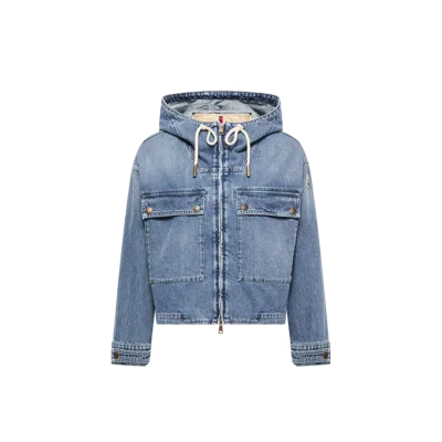 Moncler Doudoune En Denim 3-en-1 Ecrevisse, Femme, Bleu, Taille: 0 In Blue