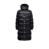 Moncler Doudoune Longue À Capuche Et Matelassage En Carré Hanoverian
