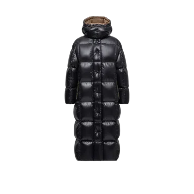 Moncler Parnaiba Hooded Long Down Jacket Black