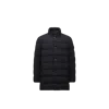 Moncler Vallonpierre Wool Long Down Jacket In Blue