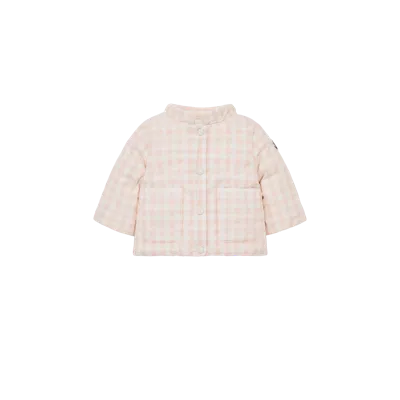 Moncler Kids' Mira Taffeta Down Jacket, Girls, Beige, Size: 6/9m In Neutral