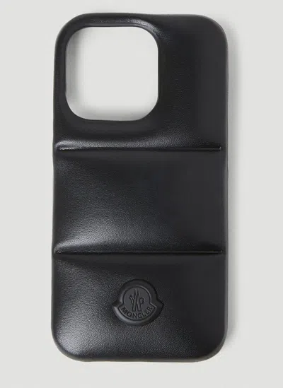 Moncler Doudoune Padded Iphone 14 Pro Cover In Black