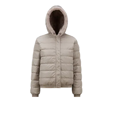 Moncler Coche Reversible Down Jacket In Beige