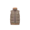 Moncler Touvet Checked Wool-blend Down Vest In Brown