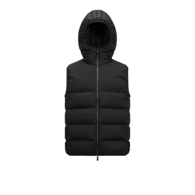 Moncler Doudoune Sans Manches À Capuche Bresse In Noir