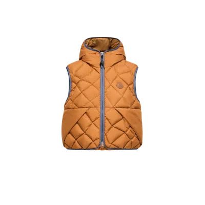 Moncler Doudoune Sans Manches À Capuche Et Matelassage Losanges Armella, Femme, Jaune, Taille: 00