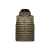 Moncler Mens Olive Orant Padded Nylon-down Gilet In Green