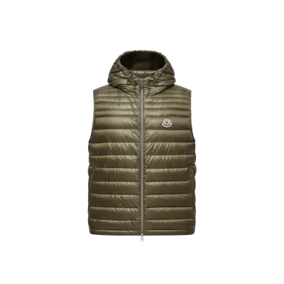 MONCLER DOUDOUNE SANS MANCHES À CAPUCHE ORANT