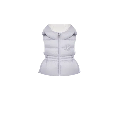 Moncler Kids' Doudoune Sans Manches À Capuche Una, Filles, Violet, Taille: 9/12 In Blue