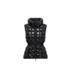 Moncler Doudoune Sans Manches À Matelassage En Carré Emilion In Black