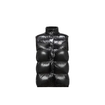MONCLER BADIA DOWN GILET, WOMEN, BLACK, SIZE: 5