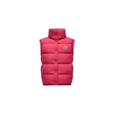 Moncler Kids' Doudoune Sans Manches Badia In Red