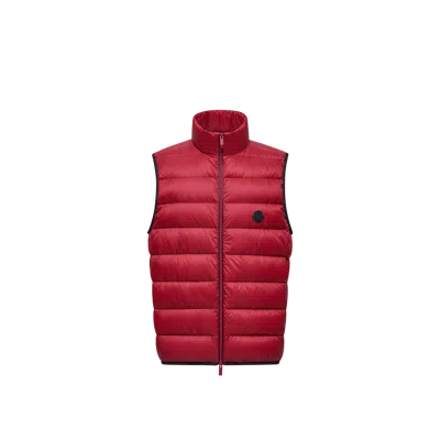 Moncler Besne Nylon Down Vest In Red