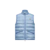 Moncler Padded High Collar Sleeveless Bodywarmer In Bleu