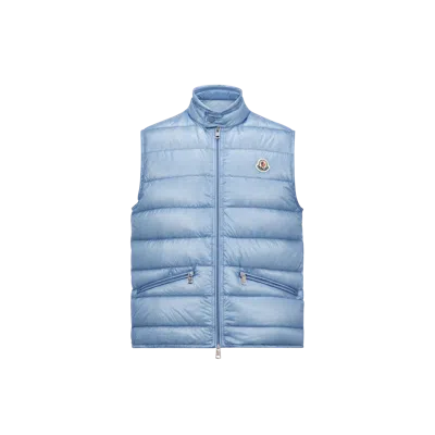 Moncler Gui Packable Down Gilet, Men, Blue, Size: 5