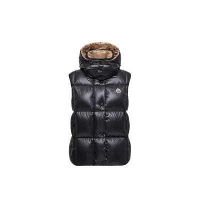 Moncler Luzule Hooded Down Vest Black