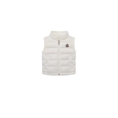 Moncler Kids' Doudoune Sans Manches Repliable New Amaury In Blanc