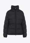 Moncler Puffer Jacket With High Collar And Cuffs In Black