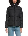 Moncler Puffer Jacket With High Collar And Cuffs In Black