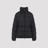 Moncler Puffer Jacket With High Collar And Cuffs In Black