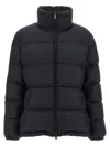 Moncler Puffer Jacket With High Collar And Cuffs In Black