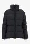 Moncler Puffer Jacket With High Collar And Cuffs In Black